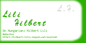 lili hilbert business card